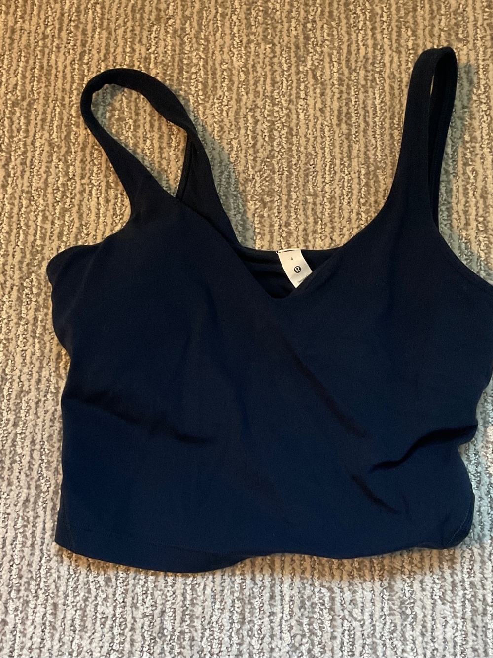 navy align tank Top